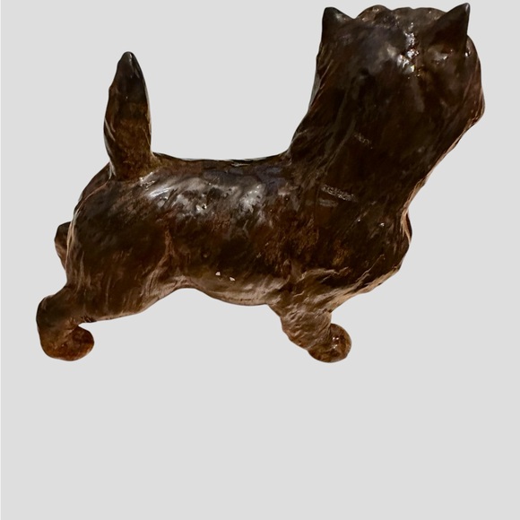 Vintage Hevener Sculpture Dog Terrier Figure Signed - Picture 4 of 6